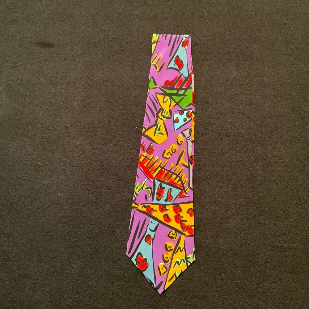 Vintage Marianbad hand painted necktie
